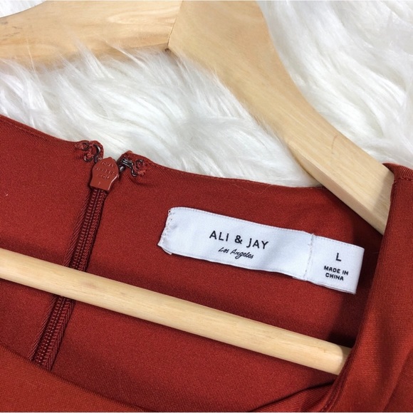 Ali & Jay Burnt Orange Fit-N-Flare Sheath Dress - Picture 3 of 6